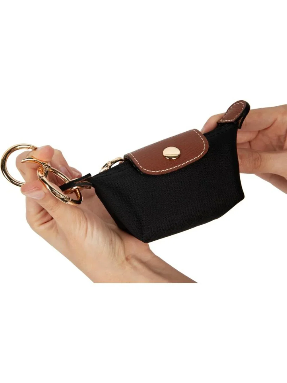 Functional Mini Zipper Pouch Keychain | Coin Purse & Card Holder | Leather